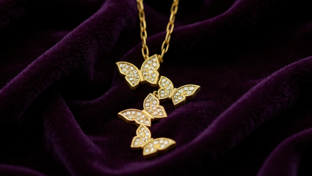 ella butterfly dangle necklace ❦