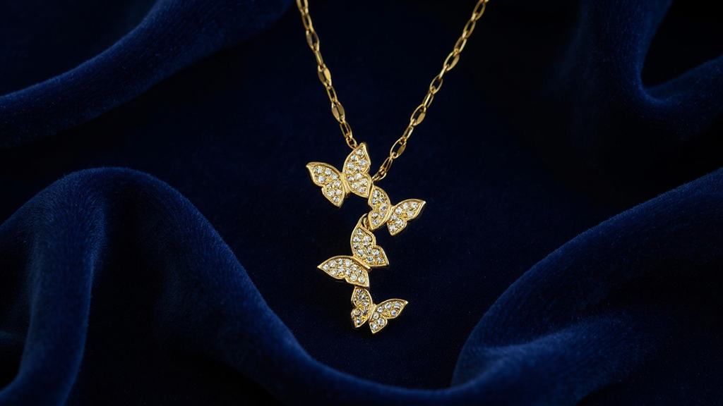 ella butterfly dangle necklace ❦