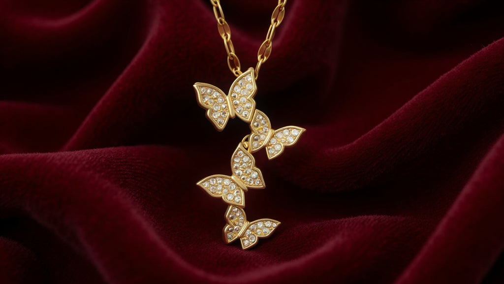 ella butterfly dangle necklace ❦