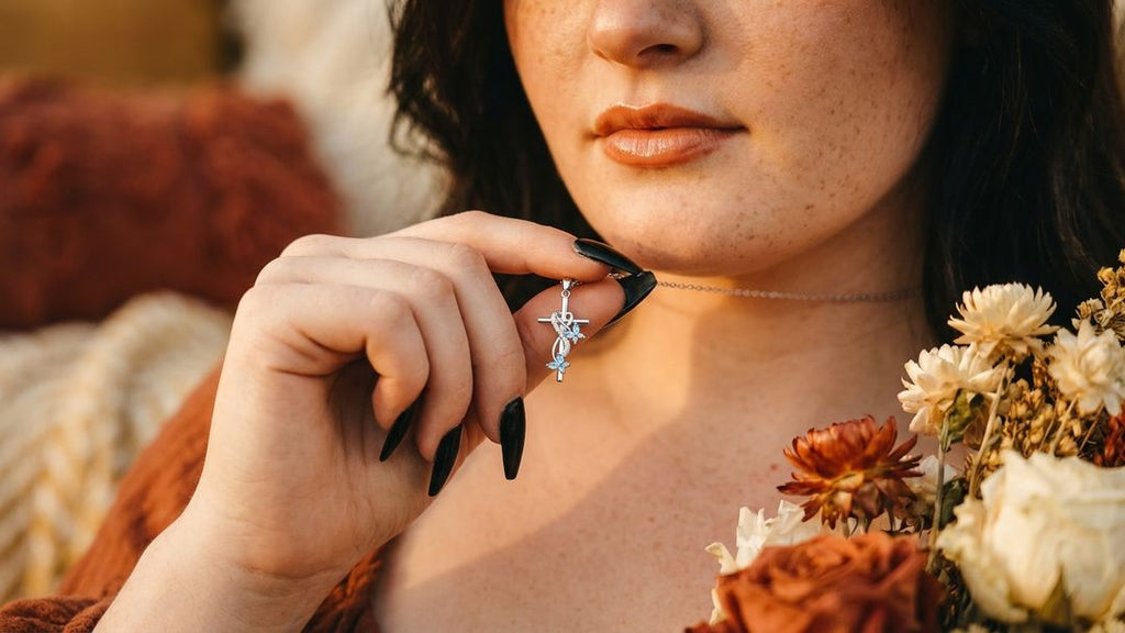 mariposa butterfly cross necklace ❦