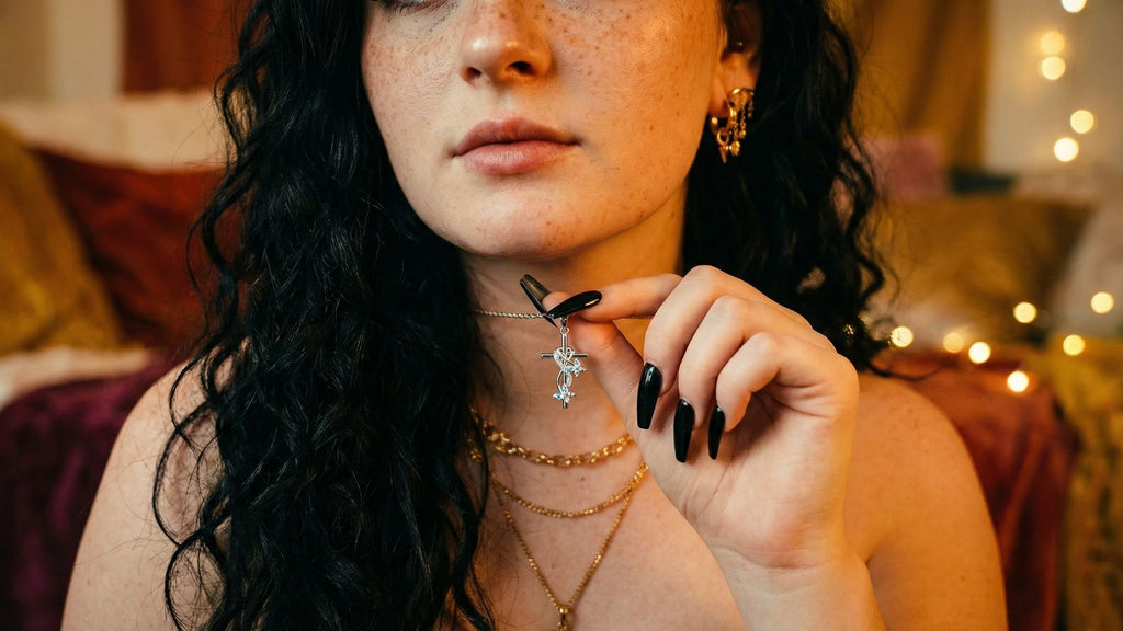 mariposa butterfly cross necklace ❦