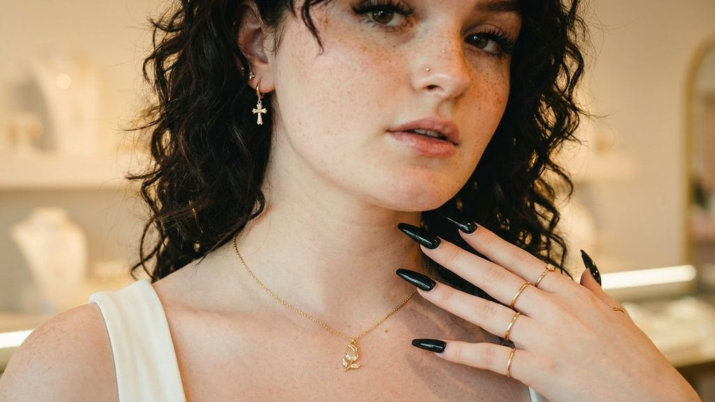 florissa cubic zirconia tulip necklace ❦